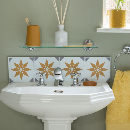 selbstklebende Wandfliesen Wall Tiles Alia gold (6er Set) image number null